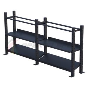 Купить Модульный стеллаж для гантелей, гирь и медболов 2580х430х1200 (2 секции) в Пятигорске 